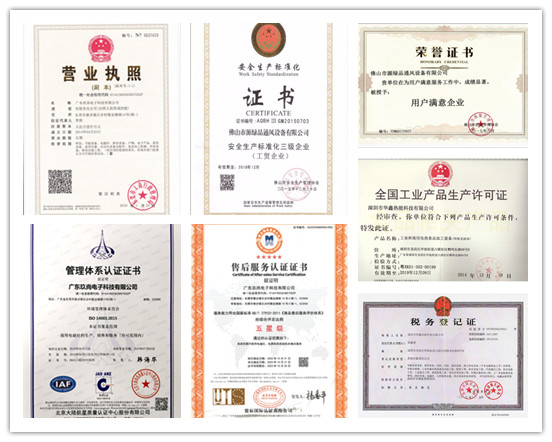 八吉星營(yíng)業(yè)執照以及各類(lèi)證書(shū)