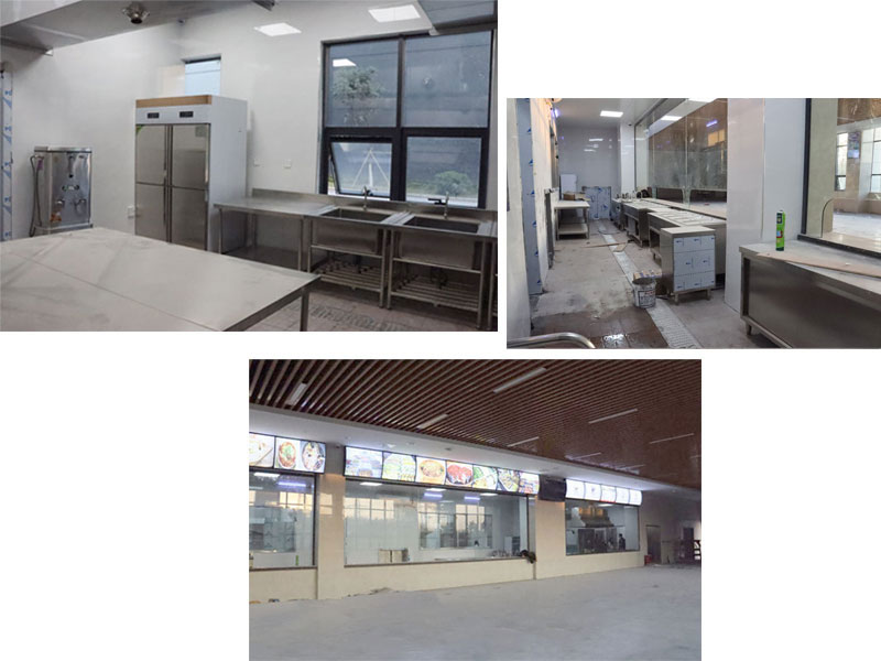 廣州新萊福食堂廚房工程施工現場(chǎng)