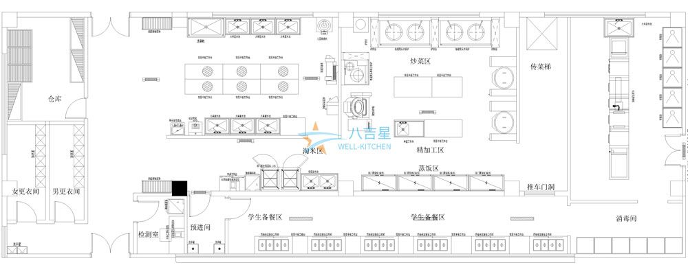 通藝實(shí)驗學(xué)校食堂廚房工程設計圖