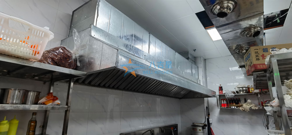 喜蛙銅鍋牛蛙廚房油煙抽排及新風(fēng)系統