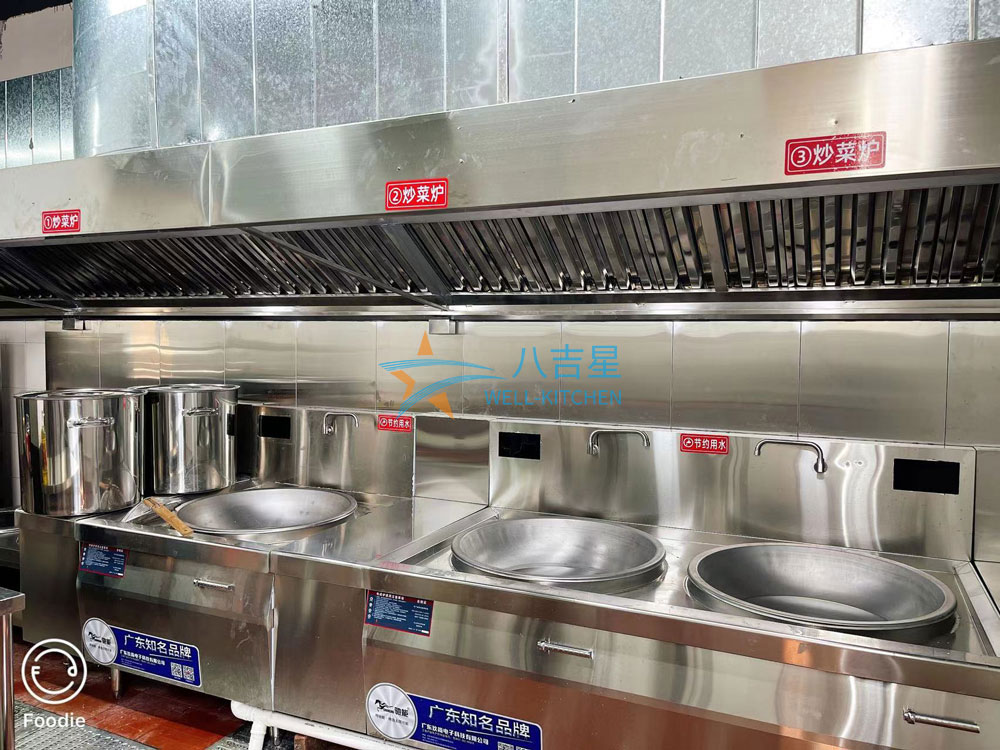 黃江工廠(chǎng)員工食堂廚房烹飪區
