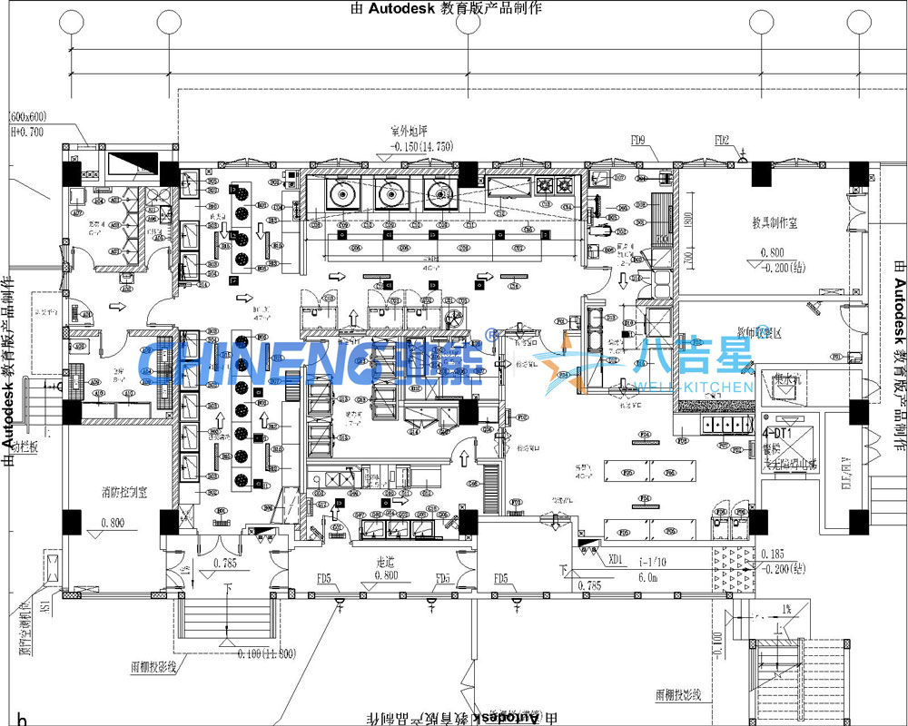 深圳光明璽云幼兒園a級食堂廚房工程設計圖